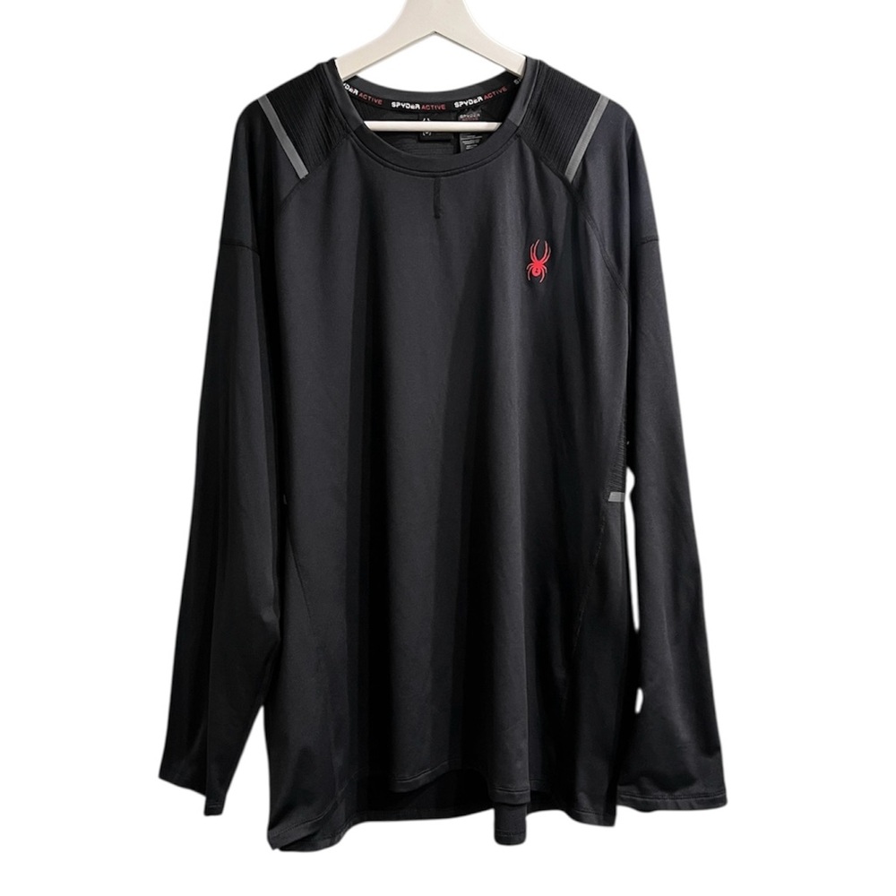 Spyder | Black Long Sleeve Pro Web Moisture Wicking Activewear Shirt Size XXL